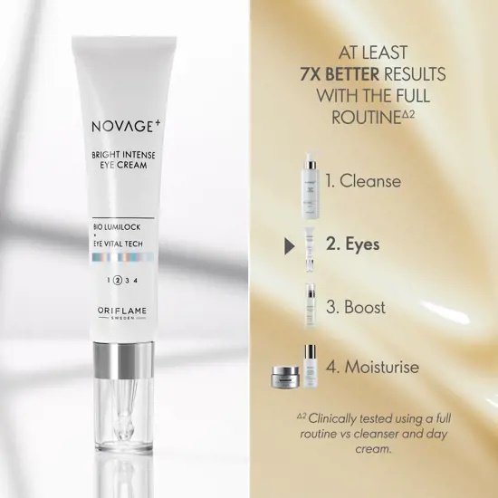 کرم روشن کننده ، رفع تیرگی و پف دورچشم نوایج‌پلاس Novage+ Bright Intense Eye Cream