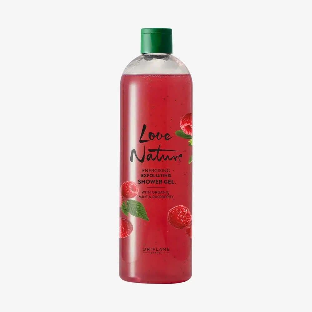 ژل دوش ‌انرژی‌زا و لایه‌بردار تمشک و نعناع لاونیچر 500میل